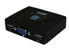 KVM switch voor 2 PC's, USB, incl. 2x1,85 meter kabels